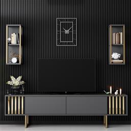 ΣΥΝΘΕΤΟ ΣΑΛΟΝΙΟΥ (180X30X48) A-G GOLD LINE 618BLY1145 BLACK SPITISHOP