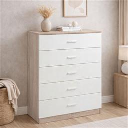 ΣΥΡΤΑΡΙΕΡΑ 5 ΘΕΣΕΩΝ (70X35X108) DAMA WHITE/GREIGE SPITISHOP