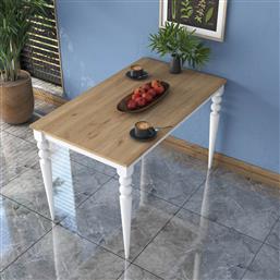 ΤΡΑΠΕΖΙ ΚΟΥΖΙΝΑΣ (120X70X73.8) A-G 893RAN5432 WALNUT/WHITE SPITISHOP