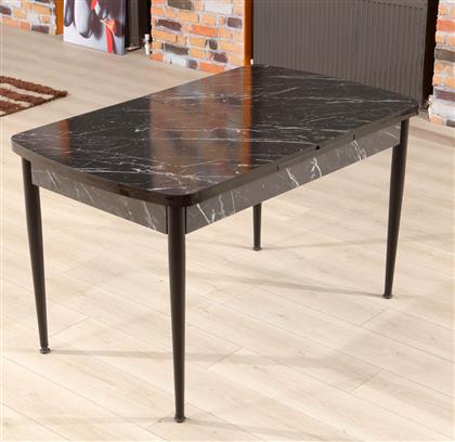 ΤΡΑΠΕΖΙ ΚΟΥΖΙΝΑΣ ΕΠΕΚΤΕΙΝΟΜΕΝΟ (132-170X76.5X79) A-G TREND 107BCK1512 BLACK/WHITE SPITISHOP