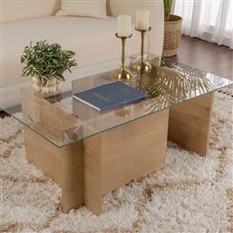 ΤΡΑΠΕΖΙ ΣΑΛΟΝΙΟΥ (105X65X40) A-G VETRINO 353NRD1109 HONEY OAK SPITISHOP