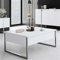 ΤΡΑΠΕΖΙ ΣΑΛΟΝΙΟΥ (90X60X40) A-G LUXE 618BLY1351 WHITE/SILVER SPITISHOP