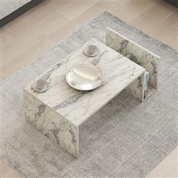 ΤΡΑΠΕΖΙ ΣΑΛΟΝΙΟΥ ΜΕ ΡΑΦΙΑ (87X32.4X50) A-G MEMO 495SSE2114 FREESIA MARBLE SPITISHOP