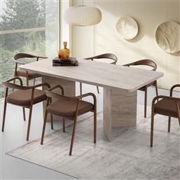 ΤΡΑΠΕΖΙ ΤΡΑΠΕΖΑΡΙΑΣ (180X90X77) A-G LOFT 974NMB2236 TRAVERTINE SPITISHOP