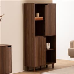 ΒΙΒΛΙΟΘΗΚΗ ΔΑΠΕΔΟΥ 4 ΘΕΣΕΩΝ ΜΕ ΝΤΟΥΛΑΠΙΑ (80X30X159.5) F-V SLIDY 193608 SPITISHOP