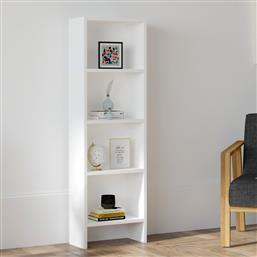 ΒΙΒΛΙΟΘΗΚΗ ΔΑΠΕΔΟΥ 5 ΘΕΣΕΩΝ (40X19.6X150) A-G BARKIN 835PUQ3620 WHITE SPITISHOP