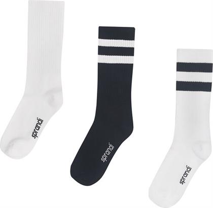 ΣΕΤ 3 ΖΕΥΓΑΡΙΑ ΨΗΛΕΣ ΚΑΛΤΣΕΣ UNISEX 0UB-002-AW23 (3-PACK) ΜΑΥΡΟ SPRANDI