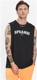 TANK TOP SP3-TPM012 ΜΑΥΡΟ REGULAR FIT SPRANDI