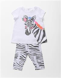 SET BABY GIRL WITH LEGGINGS 231-2056-S100 WHITE SPRINT