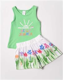 SET BABY GIRL WITH SHORTS 231-2038-S526 GREEN SPRINT