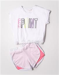 SET JUNIOR GIRL WITH SHORTS 231-4048-S100 WHITE SPRINT