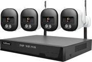 SRIHOME NVS001 8-CHANNELS NVR + 4 BULLET IPC056 5MP WIRELESS WATERPROOF CAMERAS SRICAM