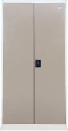 ΜΕΤΑΛΛΙΚΗ ΝΤΟΥΛΑΠΑ 90X45X181CM ΠΑΧΟΥΣ 0.6MM/0.8MM (ΠΑΤΩΜΑ) ΓΑΛΒΑΝΙΖΕ ΜΕ 4 ΡΑΦΙΑ - 5 ΑΠΟΘΗΚΕΥΤΙΚΟΙ ΧΩΡΟΙ TAUPE-ΜΠΕΖ STEELEN