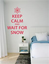 ΧΡΙΣΤΟΥΓΕΝΝΙΑΤΙΚΟ ΑΥΤΟΚΟΛΛΗΤΟ KEEP CALM AND WAIT FOR SNOW STICKY από το STICKY