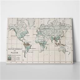 ΠΙΝΑΚΑΣ WORLD RAINFALL MAP 1894 STICKY από το STICKY