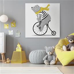 ΠΙΝΑΚΑΣ ΣΕ ΚΑΜΒΑ ANIMAL ILLUSTRATION BEAR CYCLE STICKY