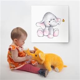 ΠΙΝΑΚΑΣ ΣΕ ΚΑΜΒΑ CUTE ELEPHANT WITH BUTTERFLY STICKY