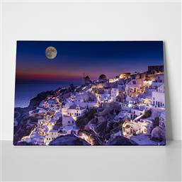 ΠΙΝΑΚΑΣ ΣΕ ΚΑΜΒΑ FULL MOON OVER SANTORINI STICKY