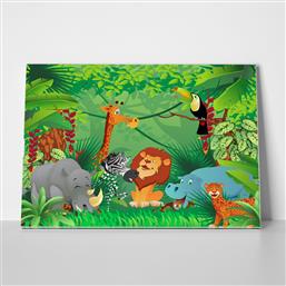 ΠΙΝΑΚΑΣ ΣΕ ΚΑΜΒΑ JUNGLE ANIMALS STICKY