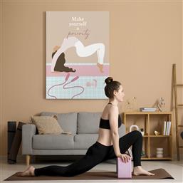 ΠΙΝΑΚΑΣ ΣΕ ΚΑΜΒΑ YOGA MAKE YOURSELF A PRIORITY STICKY