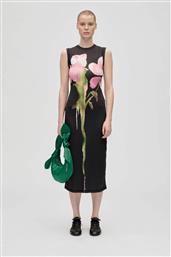 ΓΥΝΑΙΚΕΙΟ ΦΟΡΕΜΑ MIDI ΑΜΑΝΙΚΟ ΜΕ FLORAL PRINT ''MELTING FLOWERS'' - SG-AW25-D104-2244 ΜΑΥΡΟ STINE GOYA