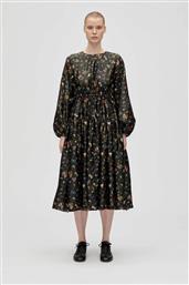 ΓΥΝΑΙΚΕΙΟ ΦΟΡΕΜΑ MIDI ΜΕ FLORAL PRINT ''MAGNOLIA GARDEN'' - SG-AW25-D158-2067 ΜΑΥΡΟ STINE GOYA