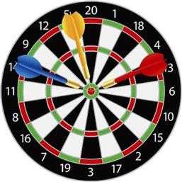 ΣΤΟΧΟΣ ΔΙΠΛΗΣ ΟΨΗΣ ΜΕ 6 ΒΕΛΑΚΙΑ 17 ΙΝΤΣΩΝ DARTBOARD GAME