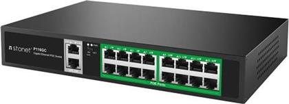 P116GC NETWORK SWITCH UNMANAGED L2 GIGABIT ETHERNET (1000 MBPS) 18-PORT POE STONET