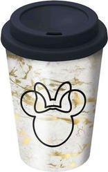 : DISNEY: MINNIE MOUSE SMALL PLASTIC DOUBLE WALLED COFFEE TUMBLER (390ML) (01048) STOR