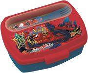 : MARVEL SPIDERMAN MOVING TARGET - FUNNY SANDWICH BOX WITH CUTLERY (83509) STOR