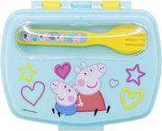 : PEPPA PIG CORE 2022 - FUNNY SANDWICH BOX WITH CUTLERY (13909) STOR