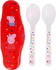 : PEPPA PIG LITTLE ONE - TODDLER 2 PCS PP TRAVELING SPOONS (13466) STOR