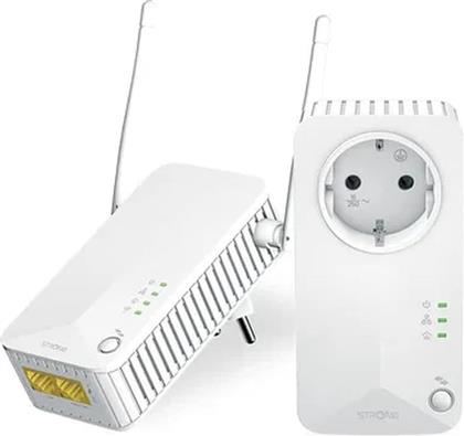 POWERLINE KIT POWERLWF600DUOEV2 ΔΙΠΛΟ KIT 600MBPS ΕΝΣΥΡΜΑΤΗ + 300MBPS WIFI ΣΥΝΔΕΣΗ (2ΤΜΧ) STRONG