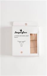 ΠΑΚΕΤΟ ΜΕ 3 SEAMLESS TΑΝΓΚΑ ΣΛΙΠ ΜΕ ΜΕΤΑΛΛΙΚΗ ΚΑΡΔΙΑ SUGARFREE
