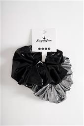 ΣΕΤ 2 ΛΑΣΤΙΧΑΚΙΑ ΜΑΛΛΙΩΝ SCRUNCHIES ΣΕ ΓΥΑΛΙΣΤΕΡΗ ΥΦΗ SUGARFREE