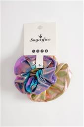 ΣΕΤ 2 ΛΑΣΤΙΧΑΚΙΑ ΜΑΛΛΙΩΝ SCRUNCHIES ΣΕ ΓΥΑΛΙΣΤΕΡΗ ΥΦΗ SUGARFREE