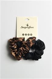 ΣΕΤ 2 ΣΑΤΕΝ ΛΑΣΤΙΧΑΚΙΑ ΜΑΛΛΙΩΝ SCRUNCHIES SUGARFREE