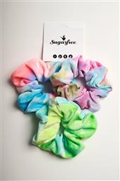 ΣΕΤ 3 ΒΕΛΟΥΤΕ ΛΑΣΤΙΧΑΚΙΑ ΜΑΛΛΙΩΝ SCRUNCHIES SUGARFREE