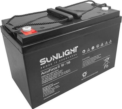 ΜΠΑΤΑΡΙΑ ΜΟΛΥΒΔΟΥ ACCUFORCE S S12-115, 12V 115AH ΜΑΥΡΟ SUNLIGHT