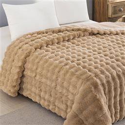 ΚΟΥΒΕΡΤΟΠΑΠΛΩΜΑ ΜΟΝΟ 160X220 RABBIT BEIGE (160X220) SUNSHINE