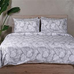 ΣΕΝΤΟΝΙΑ ΔΙΠΛΑ (ΣΕΤ) 150X205+30 COTTON FEELINGS 2038 GREY ΜΕ ΛΑΣΤΙΧΟ (150X205+30) SUNSHINE