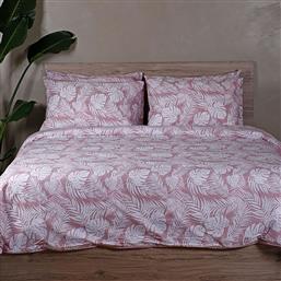 ΣΕΝΤΟΝΙΑ ΔΙΠΛΑ (ΣΕΤ) 150X205+30 COTTON FEELINGS 2038 PINK ΜΕ ΛΑΣΤΙΧΟ (150X205+30) SUNSHINE