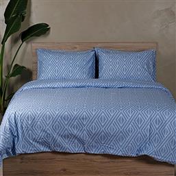 ΣΕΝΤΟΝΙΑ ΔΙΠΛΑ (ΣΕΤ) 150X205+30 COTTON FEELINGS 2042 BLUE ΜΕ ΛΑΣΤΙΧΟ (150X205+30) SUNSHINE από το AITHRIO