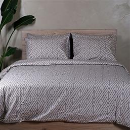 ΣΕΝΤΟΝΙΑ ΔΙΠΛΑ (ΣΕΤ) 150X205+30 COTTON FEELINGS 2042 GREY ΜΕ ΛΑΣΤΙΧΟ (150X205+30) SUNSHINE