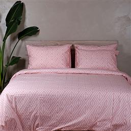 ΣΕΝΤΟΝΙΑ ΔΙΠΛΑ (ΣΕΤ) 150X205+30 COTTON FEELINGS 2042 PINK ΜΕ ΛΑΣΤΙΧΟ (150X205+30) SUNSHINE