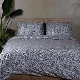 ΣΕΝΤΟΝΙΑ ΔΙΠΛΑ (ΣΕΤ) 150X205+30 COTTON FEELINGS 2044 GREY ΜΕ ΛΑΣΤΙΧΟ (150X205+30) SUNSHINE