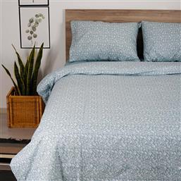 ΣΕΝΤΟΝΙΑ ΔΙΠΛΑ (ΣΕΤ) 150X205+30 COTTON FEELINGS 920 AQUA ΜΕ ΛΑΣΤΙΧΟ (150X205+30) SUNSHINE