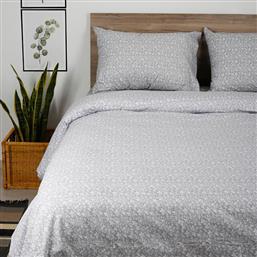 ΣΕΝΤΟΝΙΑ ΔΙΠΛΑ (ΣΕΤ) 150X205+30 COTTON FEELINGS 920 GREY ΜΕ ΛΑΣΤΙΧΟ (150X205+30) SUNSHINE