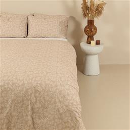 ΣΕΝΤΟΝΙΑ ΔΙΠΛΑ (ΣΕΤ) 200X270 COTTON FEELINGS 2052 BEIGE ΧΩΡΙΣ ΛΑΣΤΙΧΟ (200X270) SUNSHINE