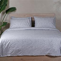 ΣΕΝΤΟΝΙΑ ΥΠΕΡΔΙΠΛΑ (ΣΕΤ) 170X205+30 COTTON FEELINGS 2040 GREY ΜΕ ΛΑΣΤΙΧΟ (170X205+30) SUNSHINE